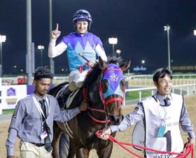 Admire Daytona (Chris Lemaire up), winner of UAE Derby at Meydan on Saturday